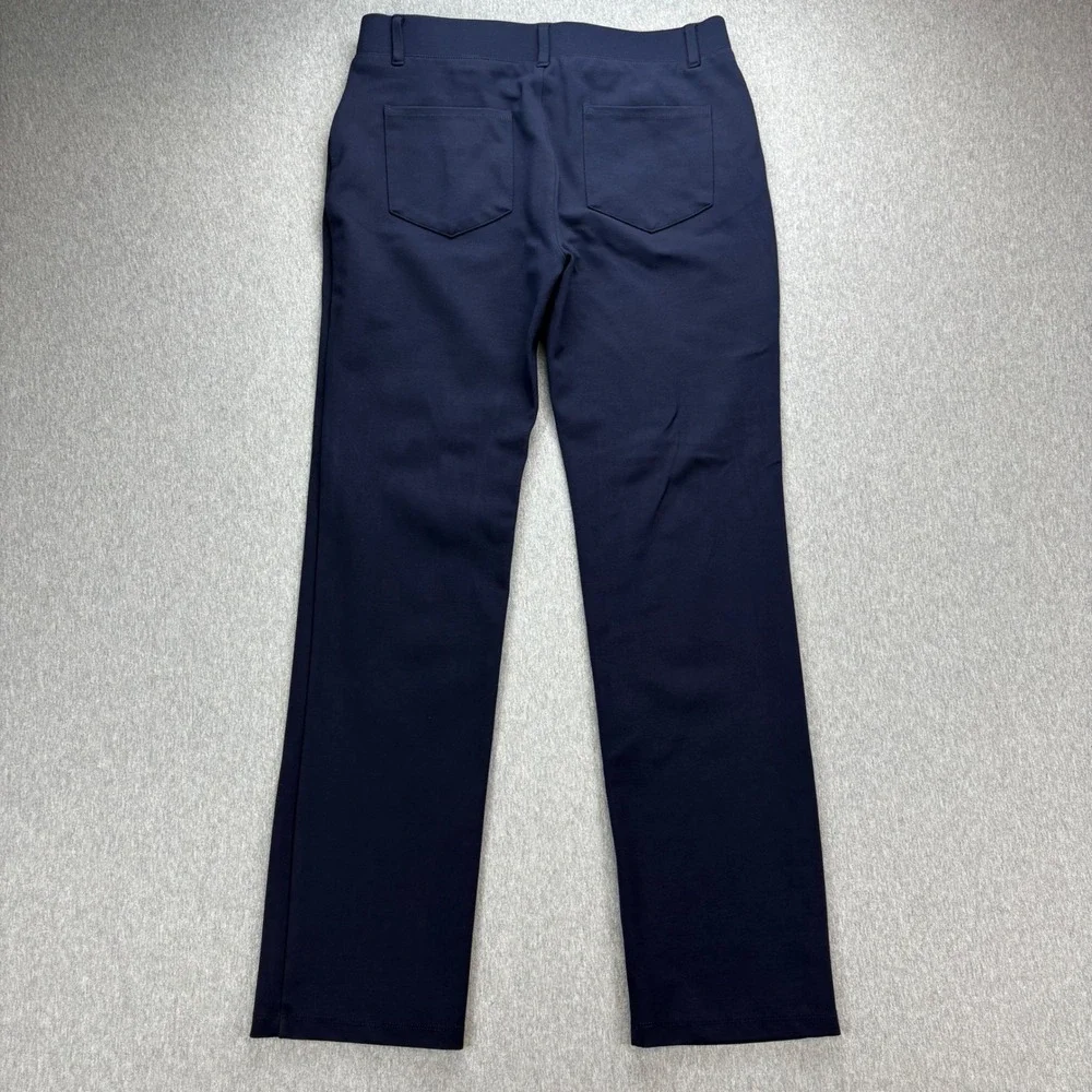Stelle Pants Womens M Blue‎ Flat Front Straight Leg Stretch Pants Career Office